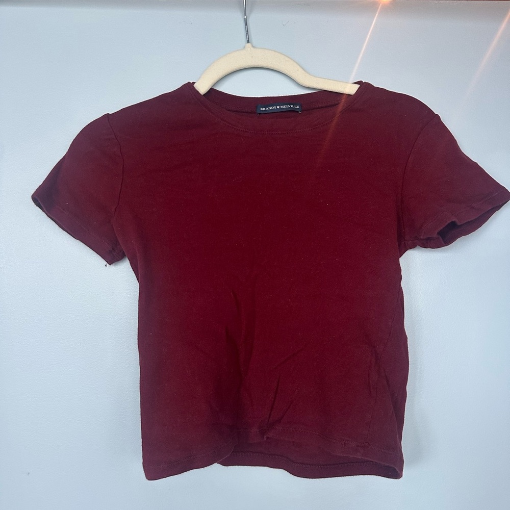 Brandy Melville Burgundy T-Shirt